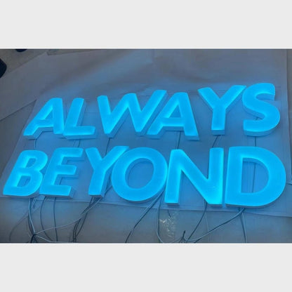Always Beyond 3D Frontlit And Backlit Channel Letter Led Light Sign - Shineneon