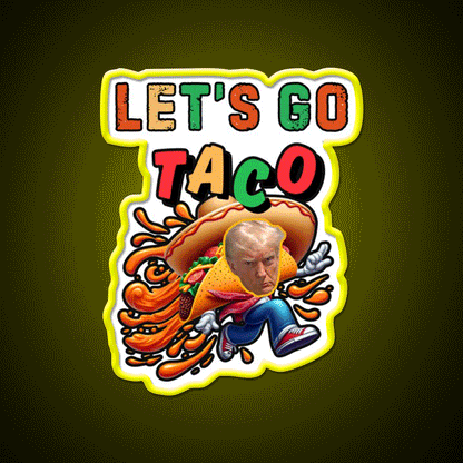 Always Chickens Out Taco Led Neon Sign Mexican Food Sign Rgb Color - Custom LED neon sign front view