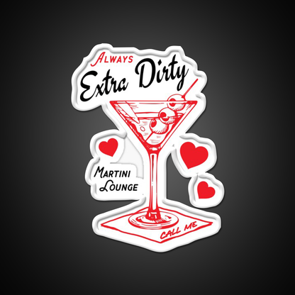 Always Extra Dirty Retro Martini Lounge Cocktail Man Cave Bar Led Neon Sign Rgb Color