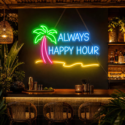 Always Happy Hour LED Neon Sign - 01 Original Product Image