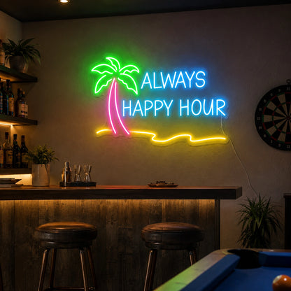Always Happy Hour LED Neon Sign - 03 Real Lifestyle Scene