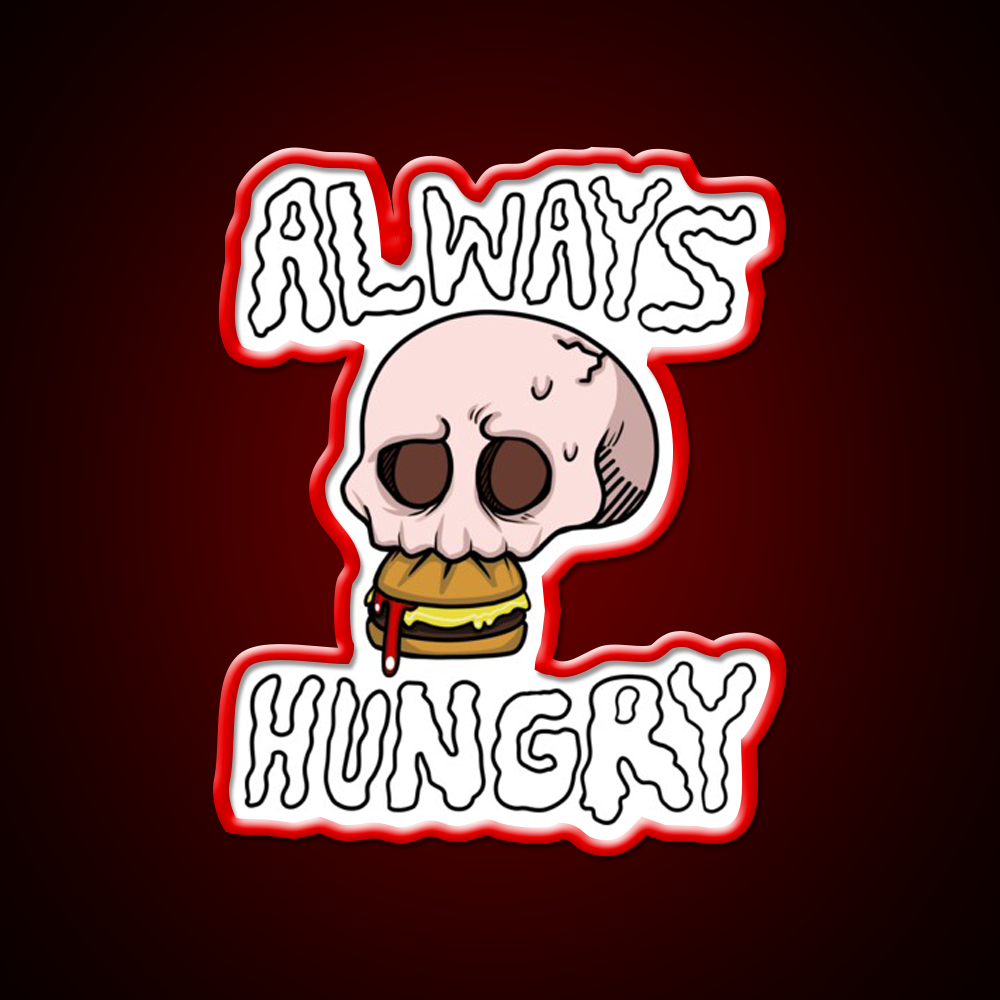 Always Hungry Fast Food Led Neon Sign For Burger Place Rgb Color
