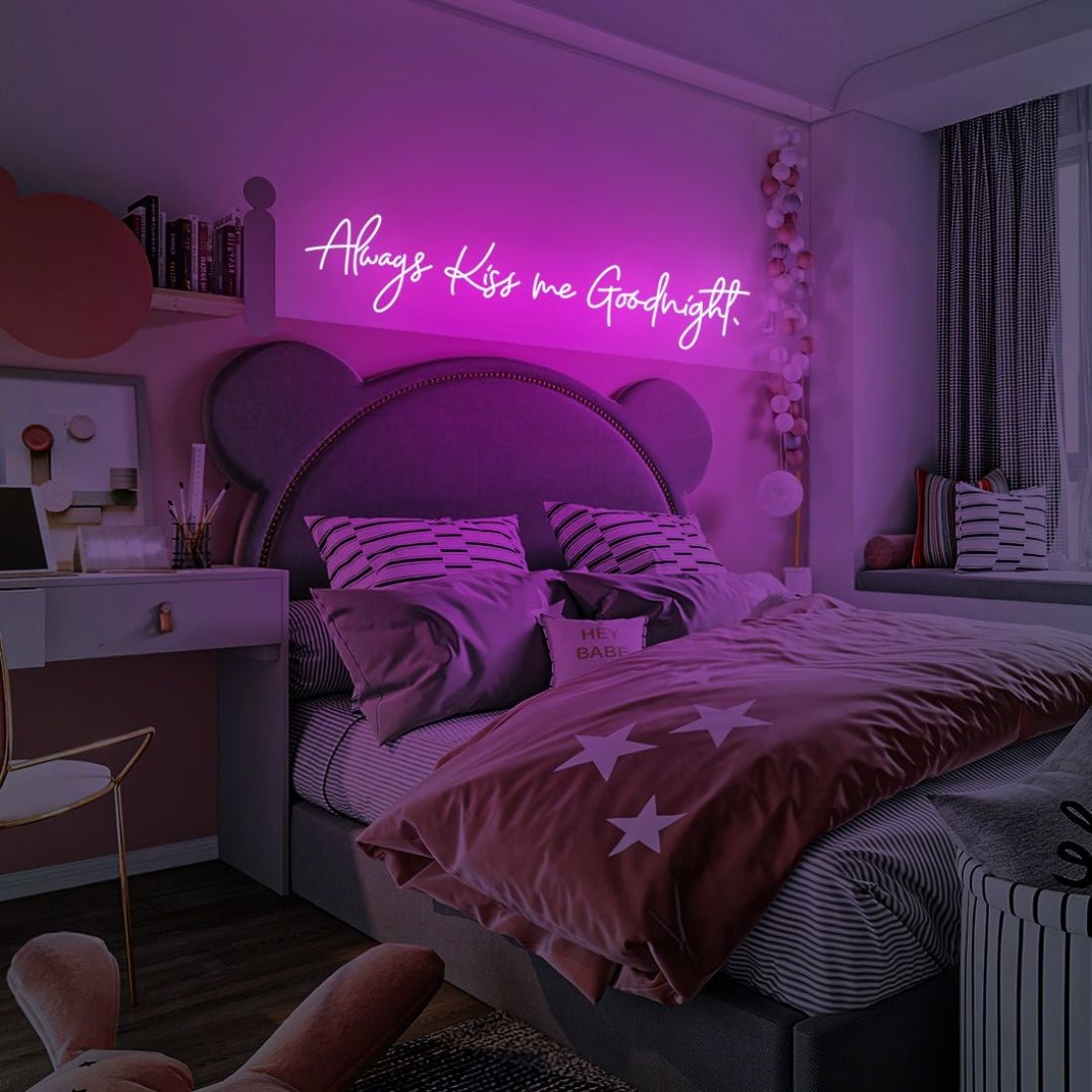 Always Kiss Me Good Night Led Sign Business Neon Sign - Shineneon