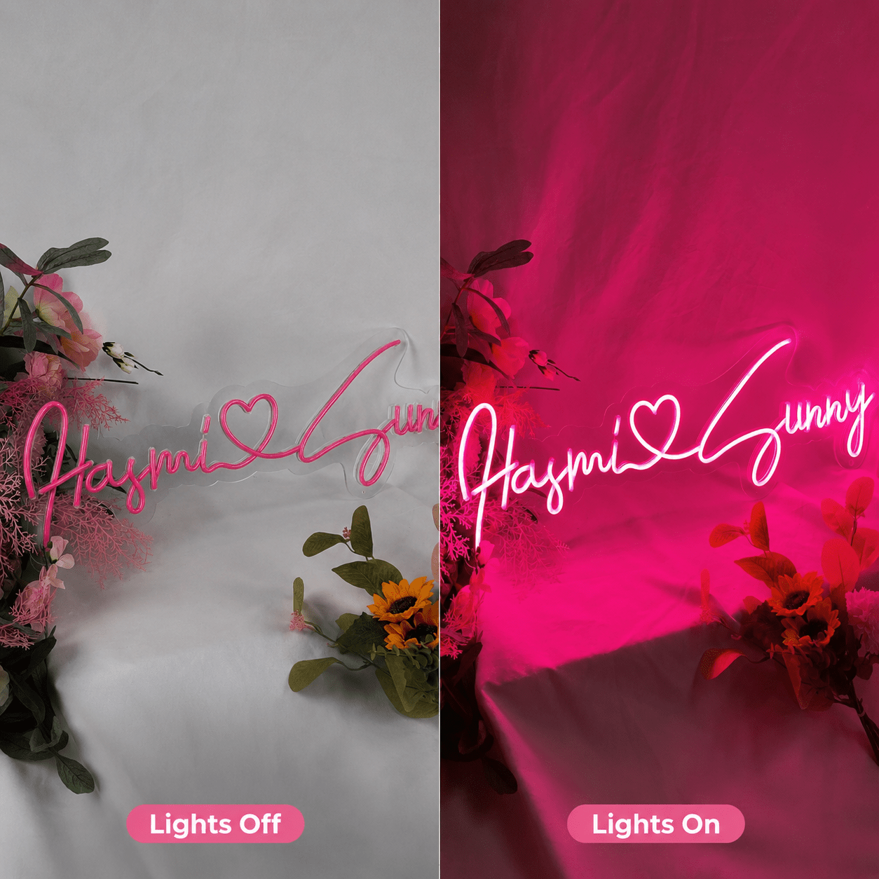 Always Kiss Me Goodnight Cursive Room Decor LED Neon Sign - Shineneon