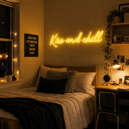 Always Kiss Me Goodnight Dorm Room Decor LED Neon Sign - Shineneon