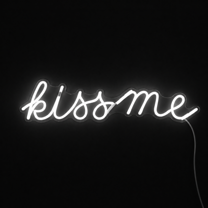 Always Kiss Me Goodnight Handwritten Decor Sign LED Neon Sign - 01 Original Product Image