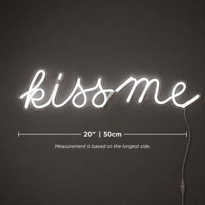 Always Kiss Me Goodnight Handwritten Decor Sign LED Neon Sign - 04 Size Image