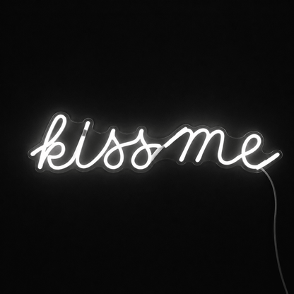 Always Kiss Me Goodnight Handwritten Decor Sign LED Neon Sign - Shineneon