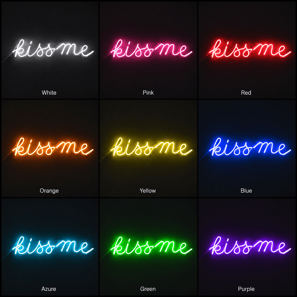 Always Kiss Me Goodnight Handwritten Decor Sign LED Neon Sign - Shineneon