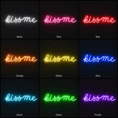 Always Kiss Me Goodnight Handwritten Decor Sign LED Neon Sign - Shineneon