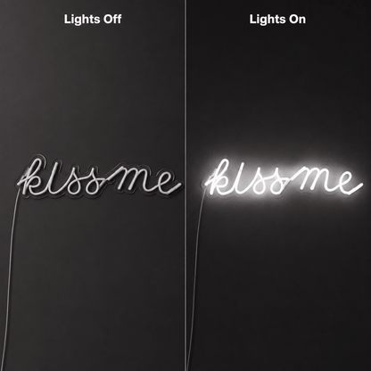 Always Kiss Me Goodnight Handwritten Decor Sign LED Neon Sign - Shineneon