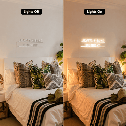 Always Kiss Me Goodnight Home Decor LED Neon Sign - Shineneon