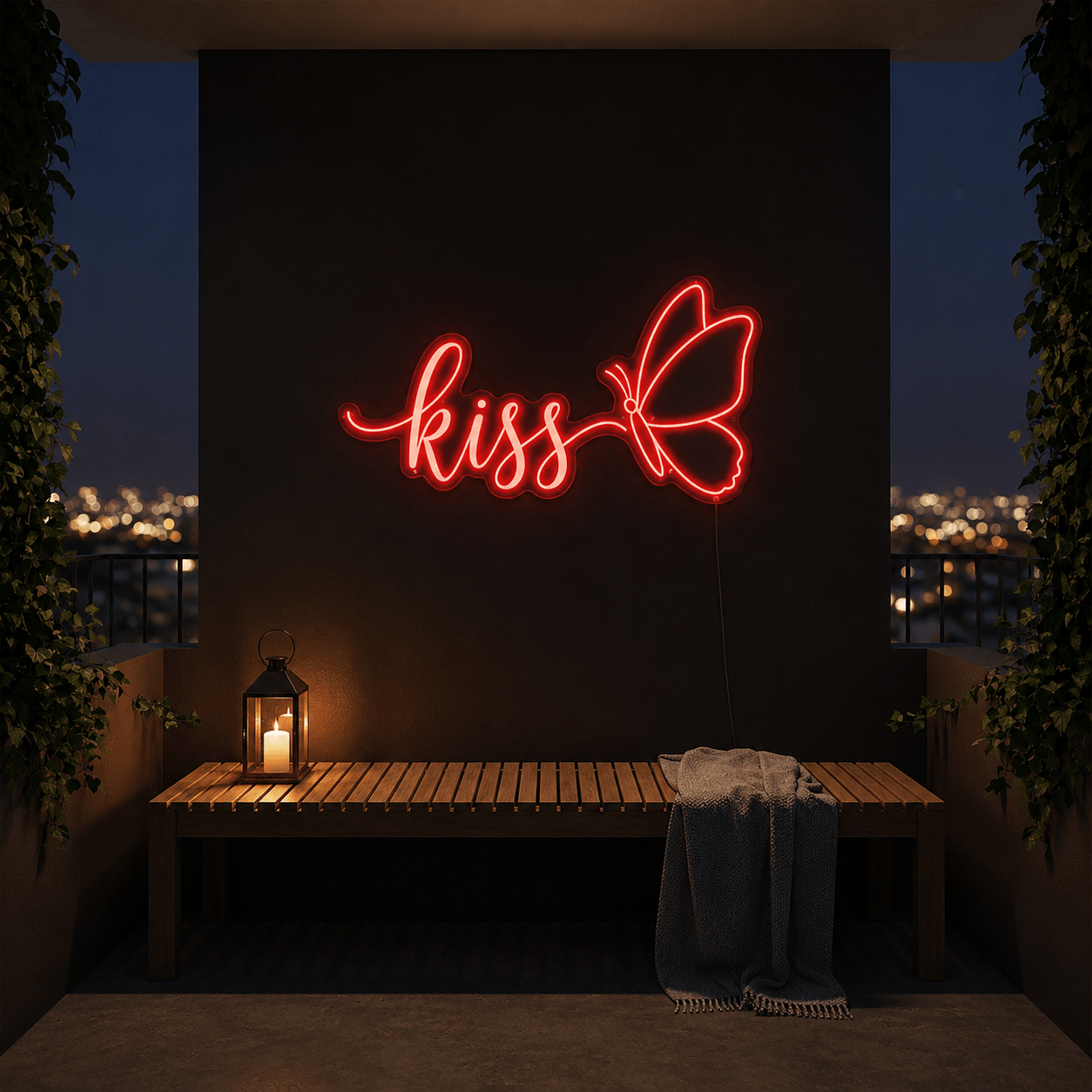 Always Kiss Me Goodnight Home Wall Decor LED Neon Sign - Shineneon