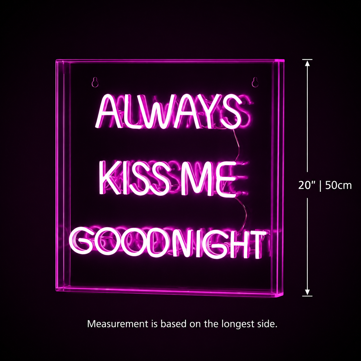 Always Kiss Me Goodnight LED Neon Sign - 04 Size Image