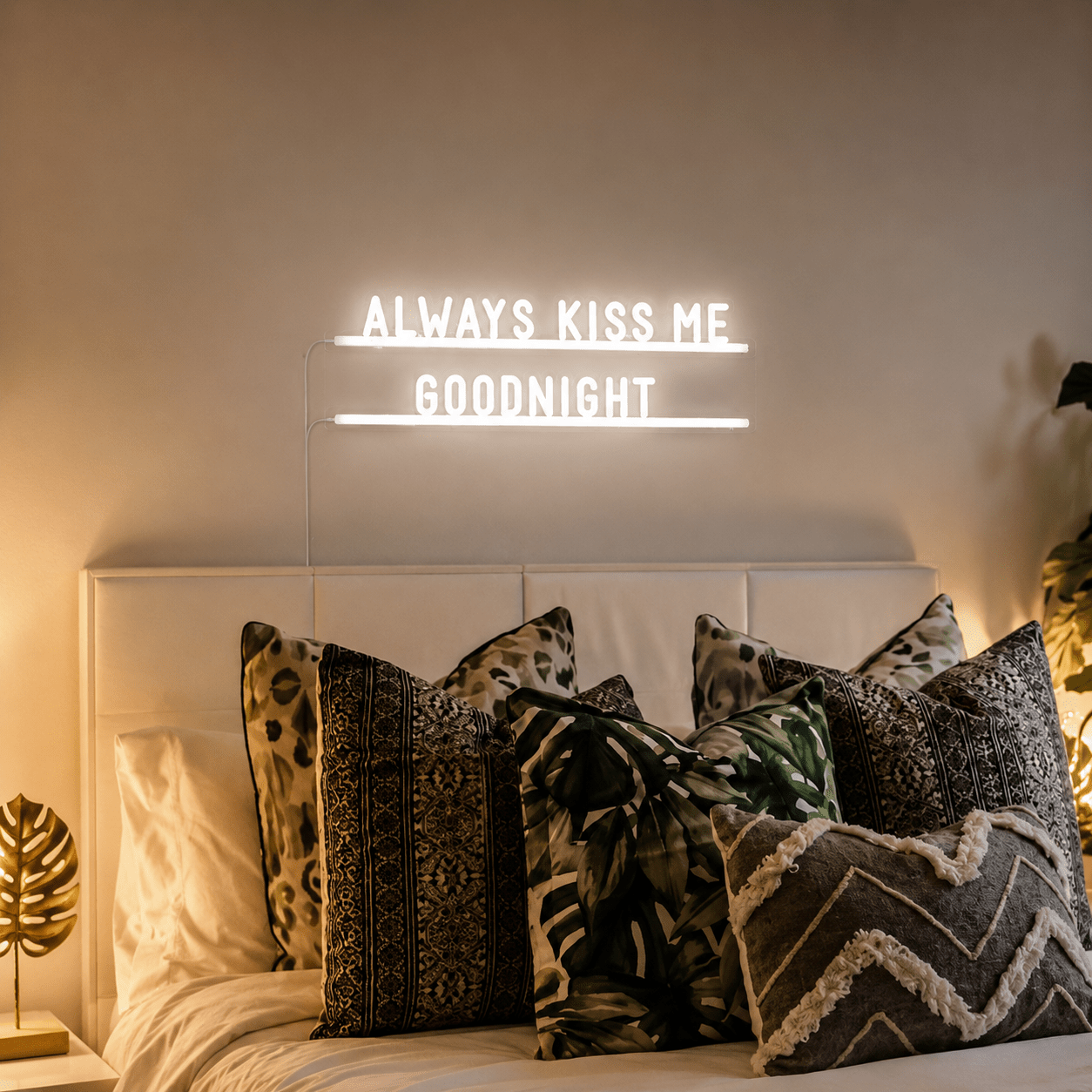 Always Kiss Me Goodnight LED Neon Sign Home Wall Art - Shineneon