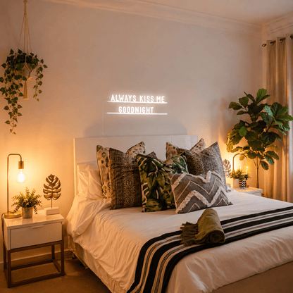 Always Kiss Me Goodnight LED Neon Sign Home Wall Art - Shineneon