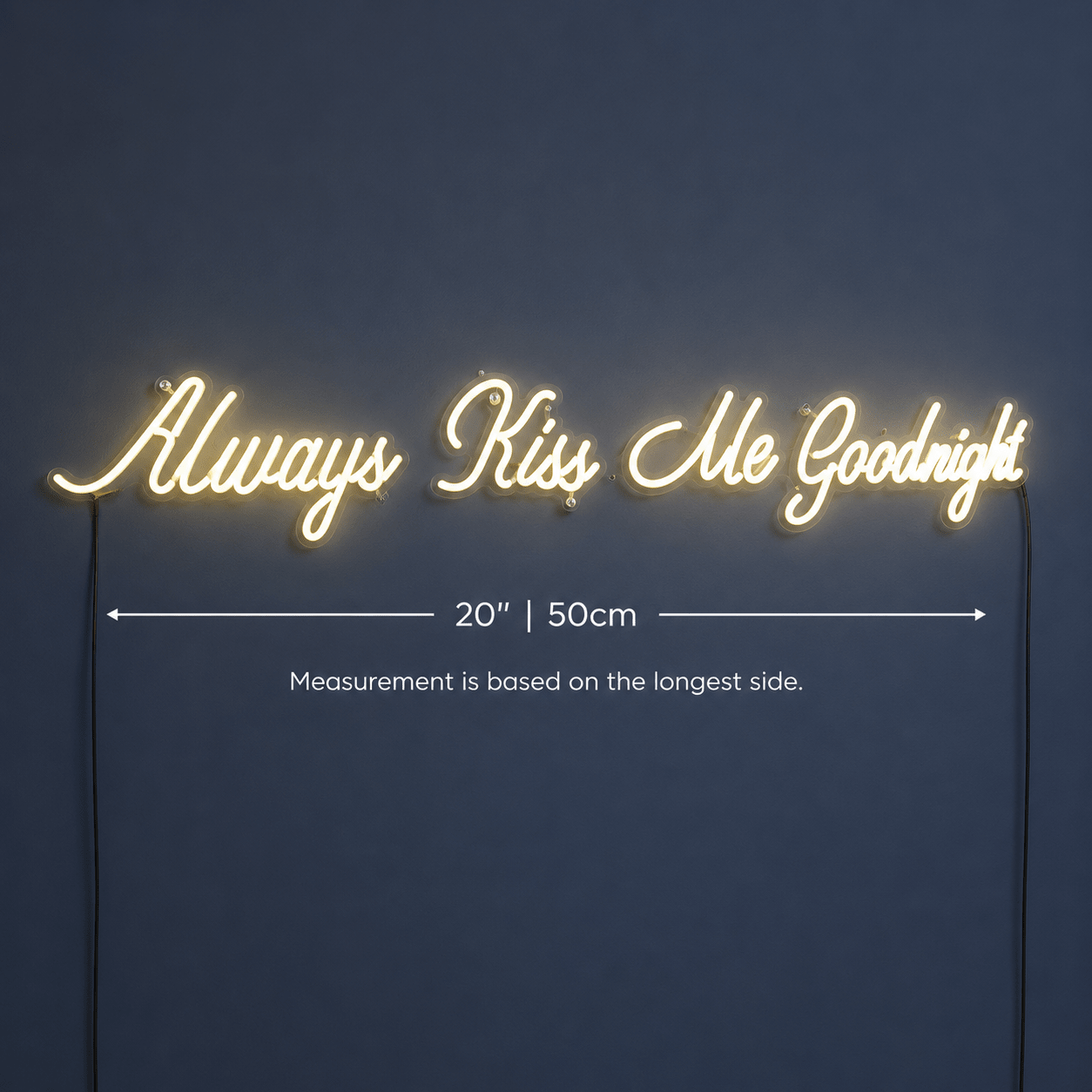 Always Kiss Me Goodnight LED Neon Sign Living Room Decor - Shineneon