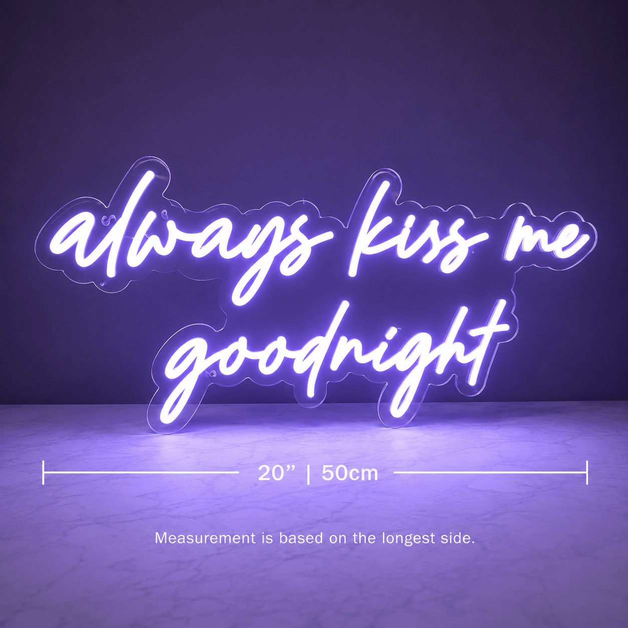 Always Kiss Me Goodnight LED Neon Sign Wall Art - Shineneon