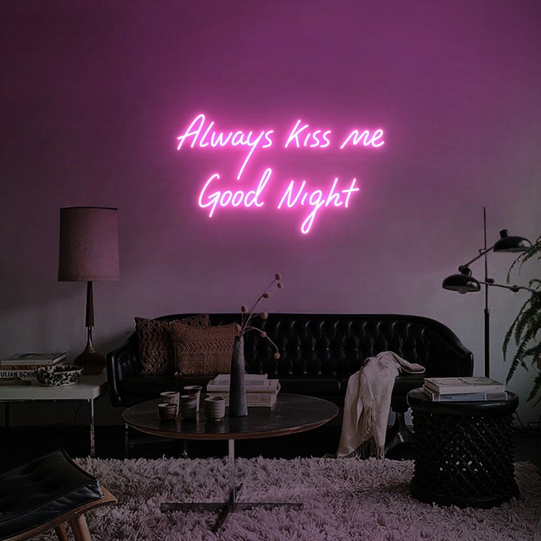 Always Kiss Me Goodnight Led Sign Business Neon Sign