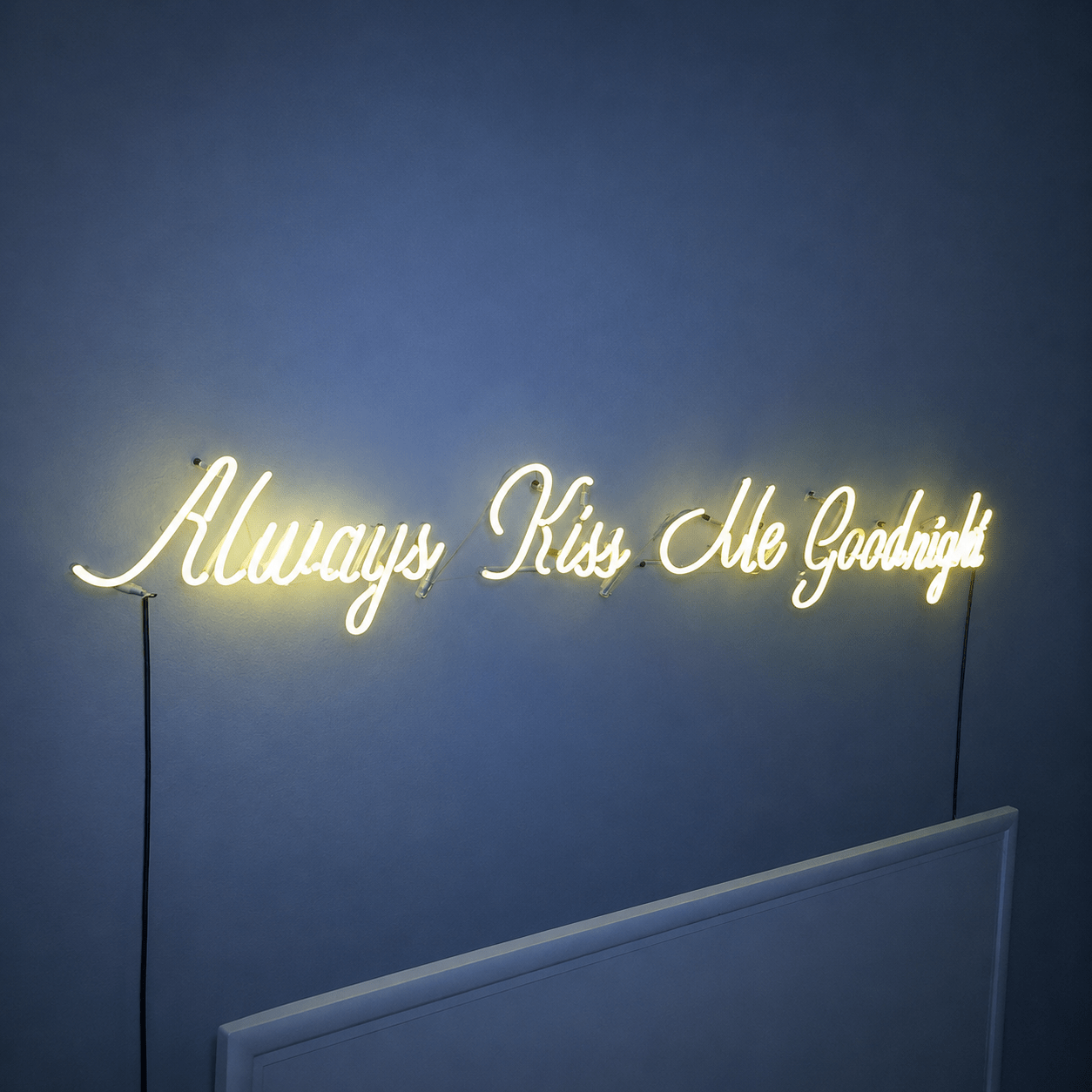 Always Kiss Me Goodnight Mounted Decor Sign LED Neon Sign - Shineneon