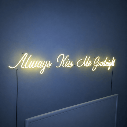 Always Kiss Me Goodnight Mounted Decor Sign LED Neon Sign - Shineneon