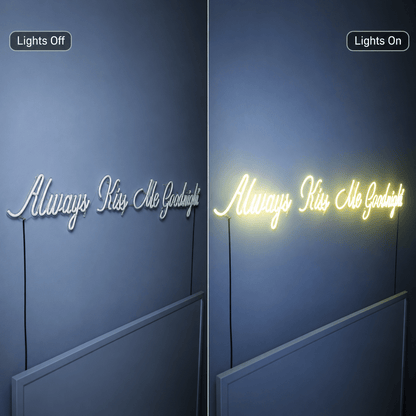 Always Kiss Me Goodnight Mounted Decor Sign LED Neon Sign - Shineneon