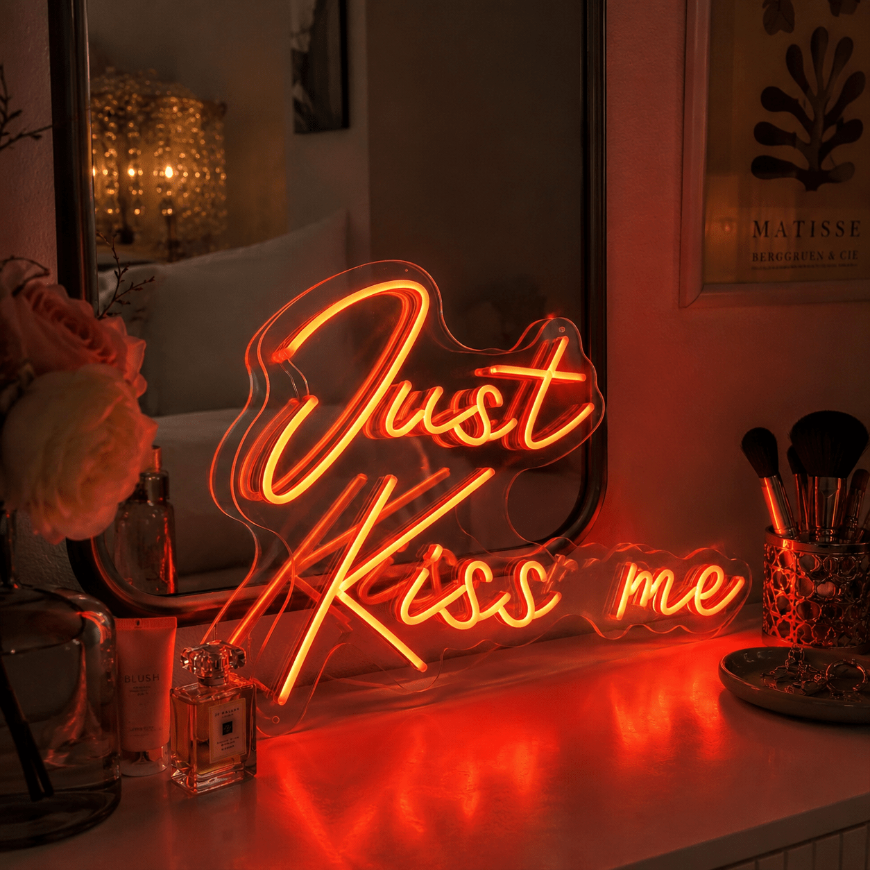 Always Kiss Me Goodnight Sign Wall Decor LED Neon Sign - Shineneon