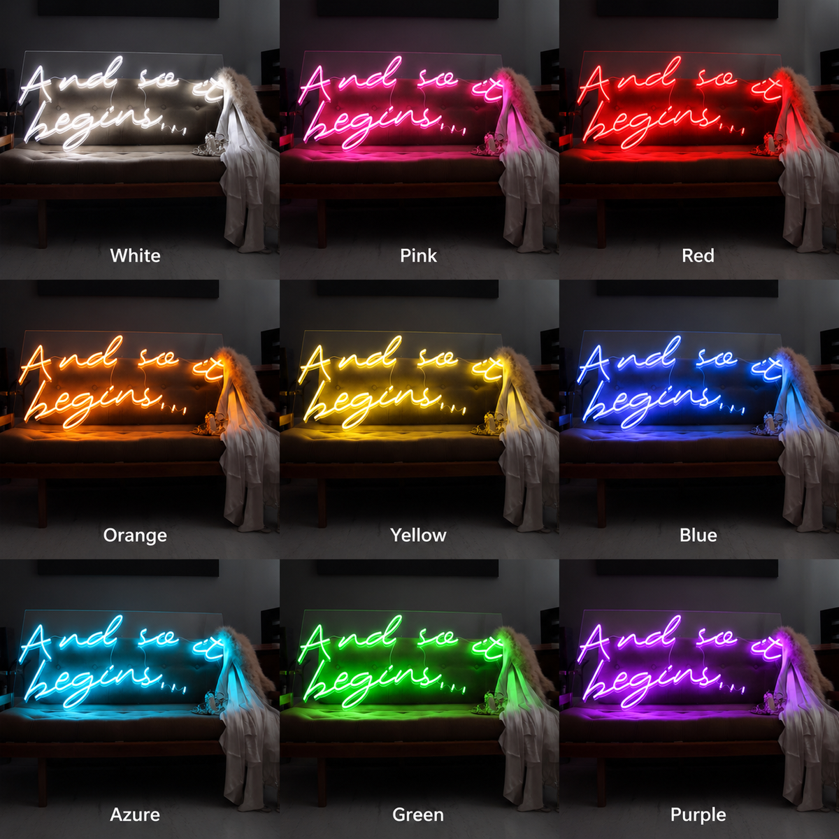 Always Kiss Me Goodnight Word Art Decor Sign LED Neon Sign - Shineneon