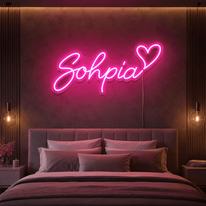 Always Kiss Me Goodnight Word Art Home Decor LED Neon Sign - Shineneon