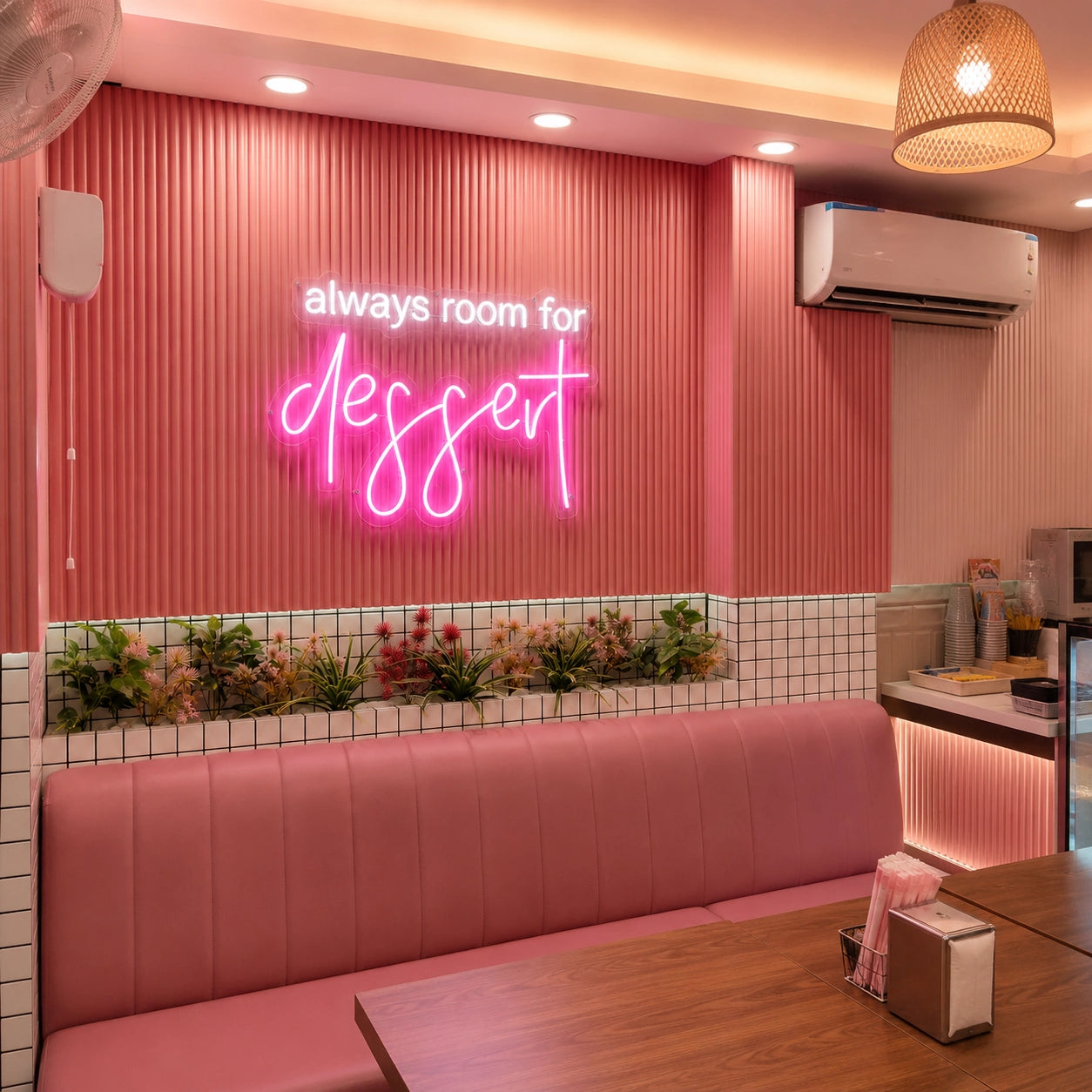 Always Room For Dessert LED Neon Sign - 03 Real Lifestyle Scene