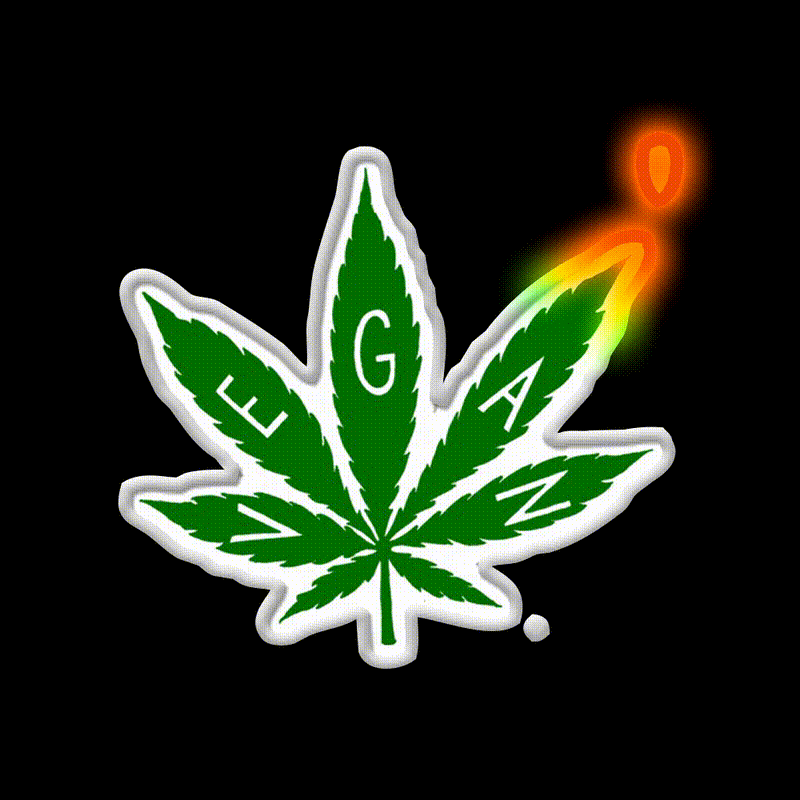 Always Vegan Hemp Inspired Green Leaf Led Neon Sign Rgb Color - LED neon sign close-up detail