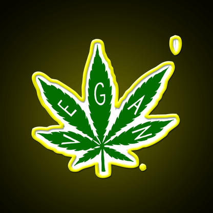 Always Vegan Hemp Inspired Green Leaf Led Neon Sign Rgb Color - Shineneon