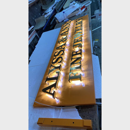 Alyssa And Annie Fine Jewelry 3D Backlit Channel Letters Led Light Sign - Shineneon