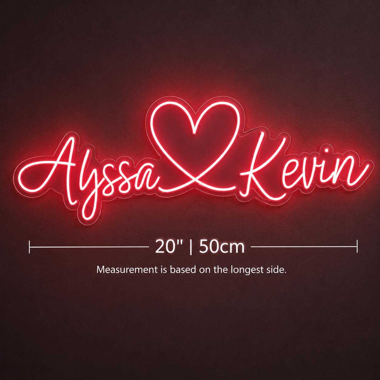Alyssa Kevin LED Neon Sign - 04 Size Image