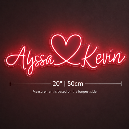 Alyssa Kevin LED Neon Sign - 04 Size Image