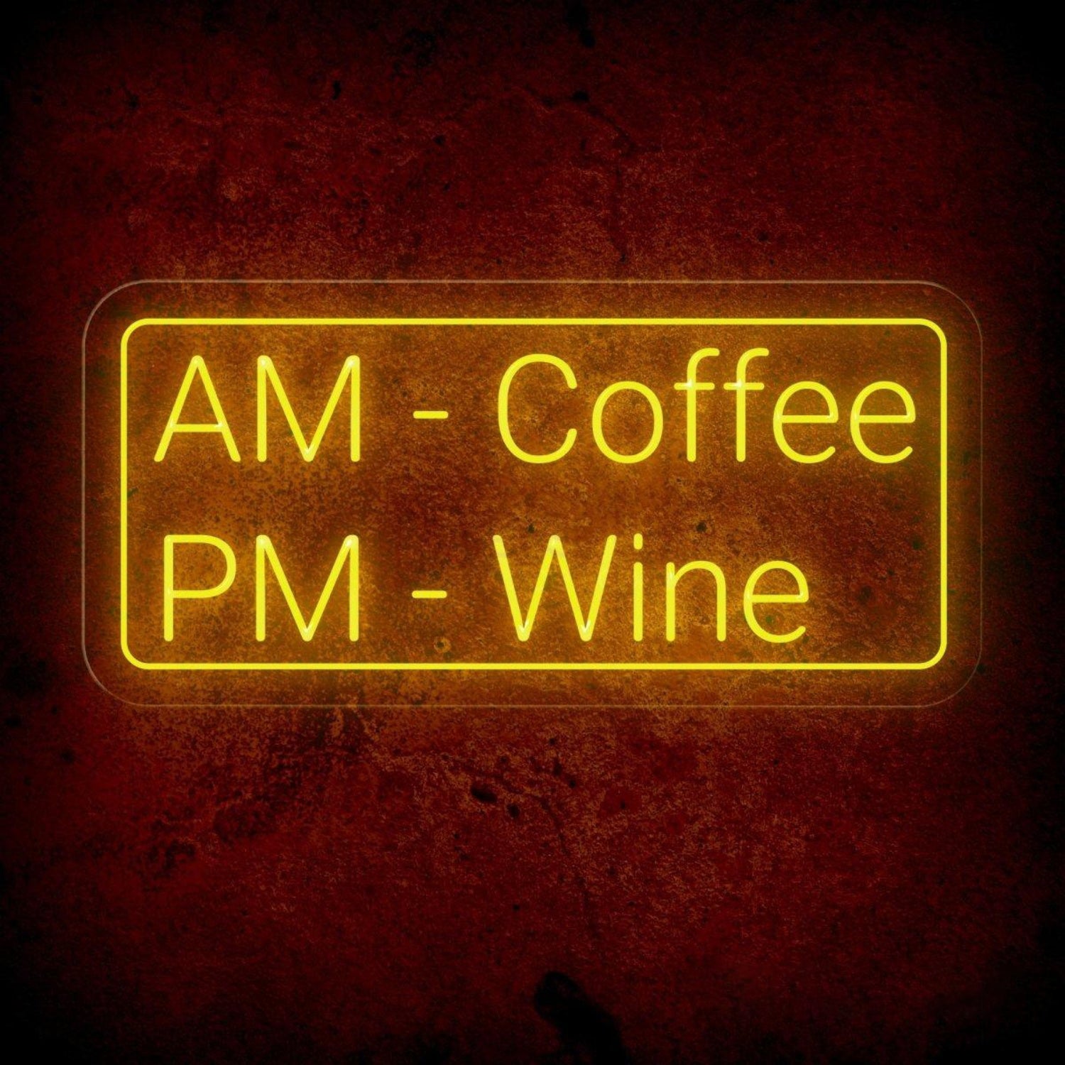 Am Coffee Pm Wine Led Neon Sign Cafe Bar Wall Decor | Shineneon