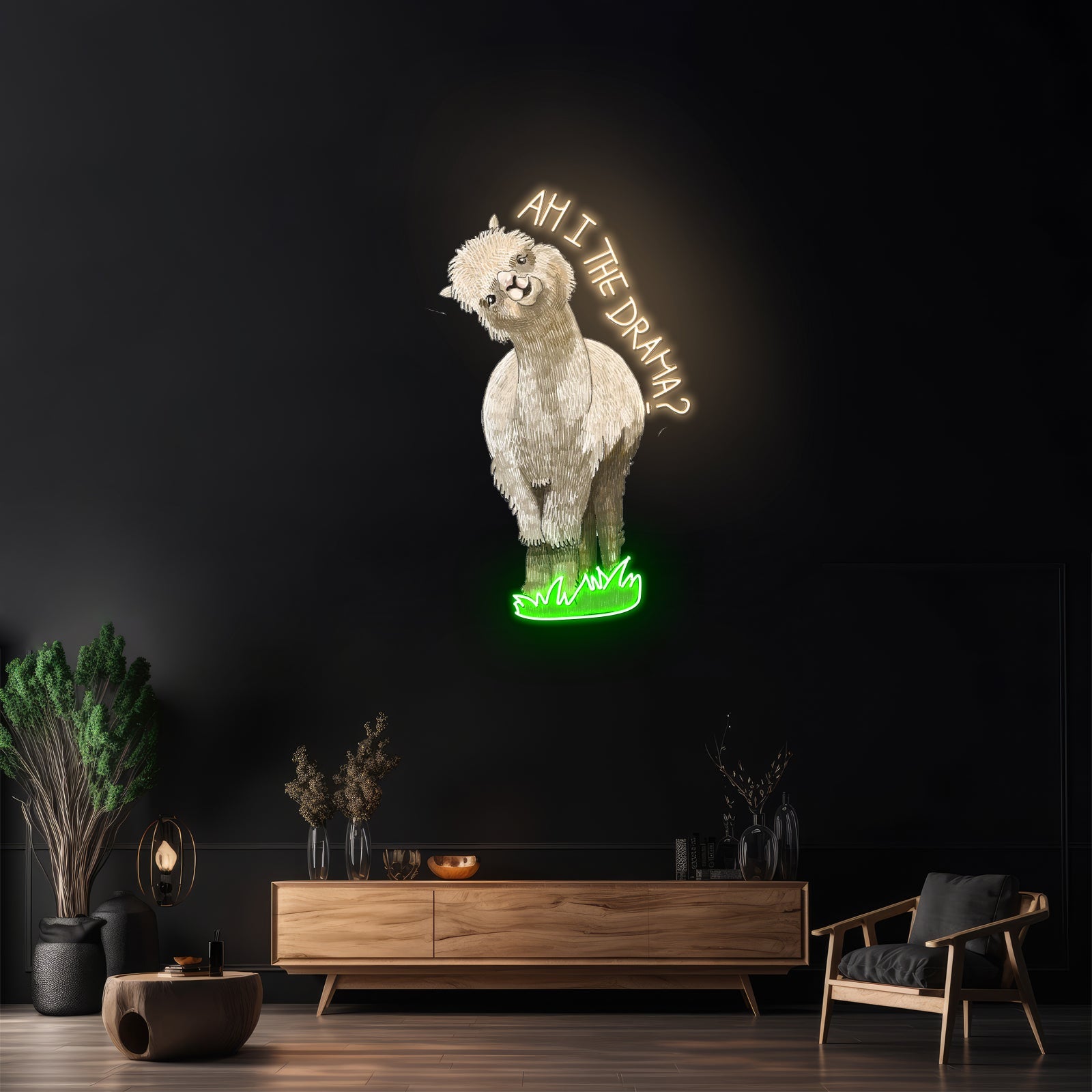 Am I The Drama Llama Neon Signs For Neon Wall Signs Artwork - Shineneon