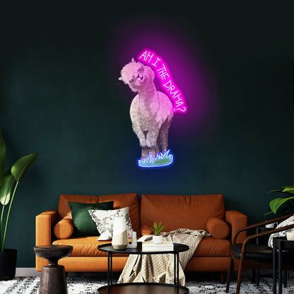 Am I The Drama Llama Neon Signs For Neon Wall Signs Artwork - Shineneon