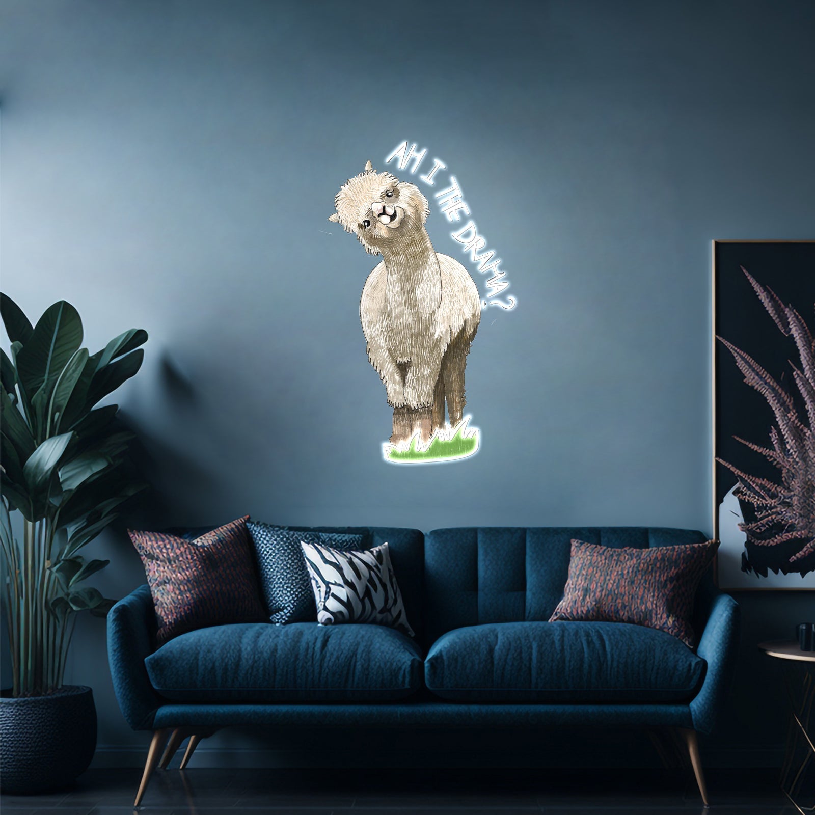 Am I The Drama Llama Neon Signs For Neon Wall Signs Artwork - Shineneon