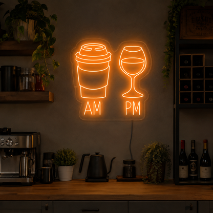 Am Pm LED Neon Sign - 03 Real Lifestyle Scene