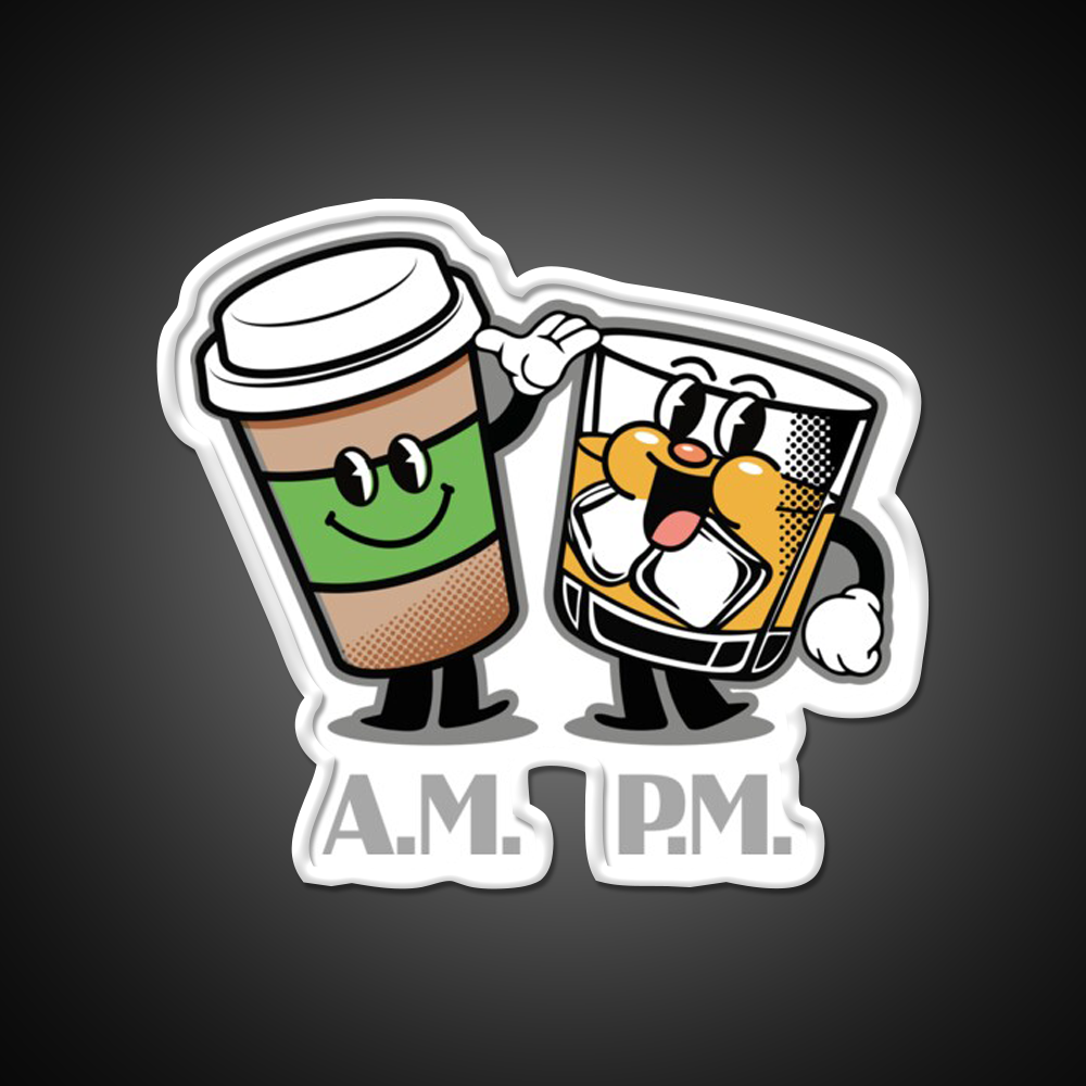 Am Pm Whiskey Drink Bar Led Neon Sign Rgb Color