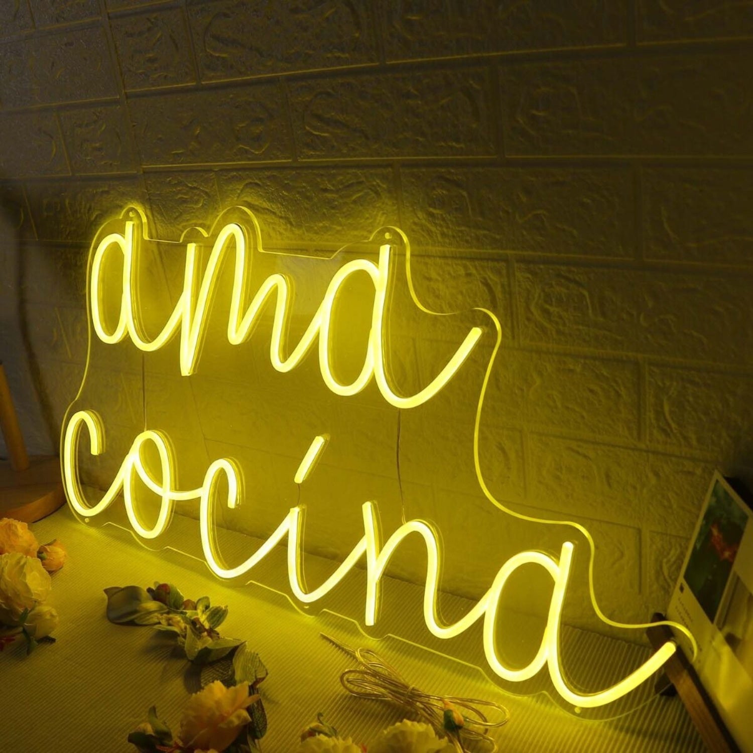Ama Cocina Yellow Led Neon Sign - Shineneon