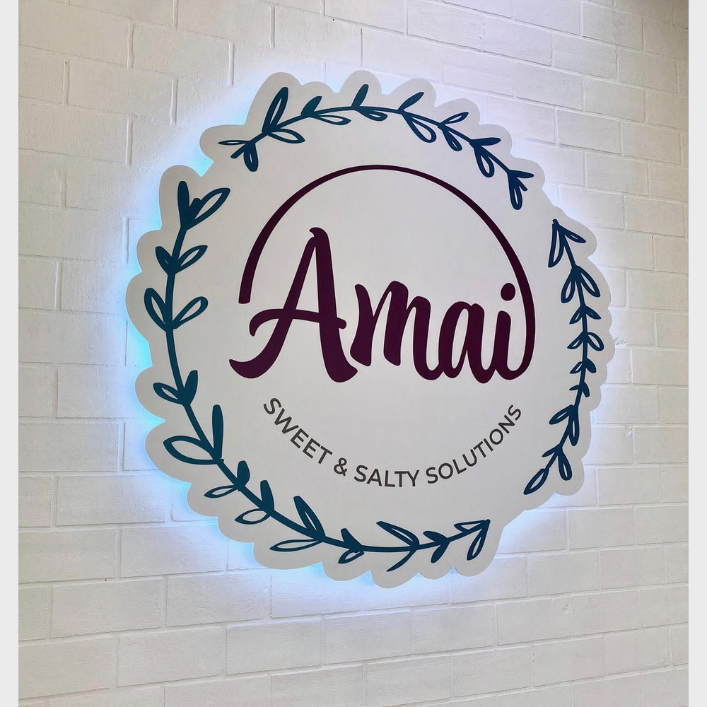 Amai Salon Acrylic Business Logo Sign - Shineneon