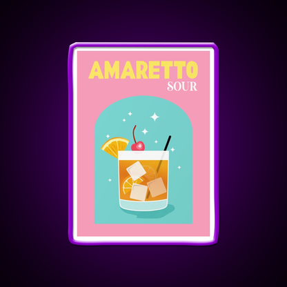 Amaretto Sour Cocktail Bar Decor Led Neon Sign Rgb Color - LED neon sign view 9
