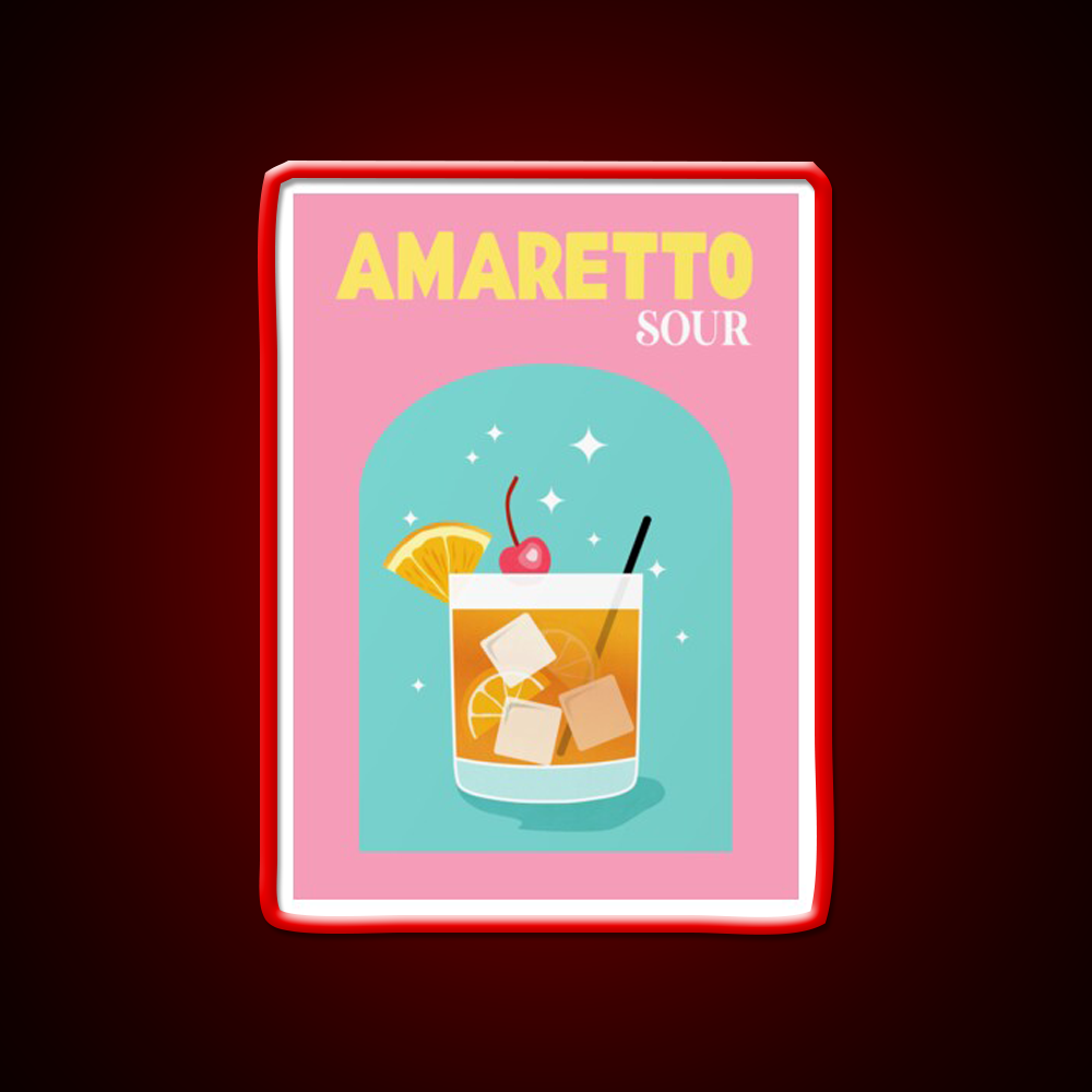 Amaretto Sour Cocktail Bar Decor Led Neon Sign Rgb Color - LED neon sign view 10
