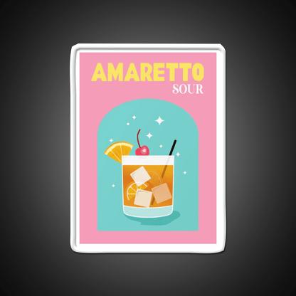 Amaretto Sour Cocktail Bar Decor Led Neon Sign Rgb Color - Shineneon
