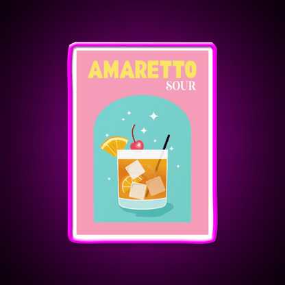 Amaretto Sour Cocktail Bar Decor Led Neon Sign Rgb Color - Shineneon