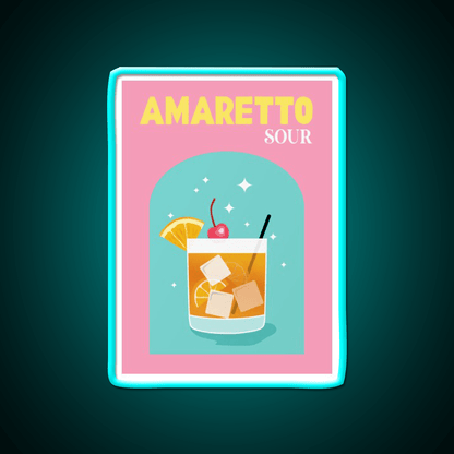Amaretto Sour Cocktail Bar Decor Led Neon Sign Rgb Color - Shineneon