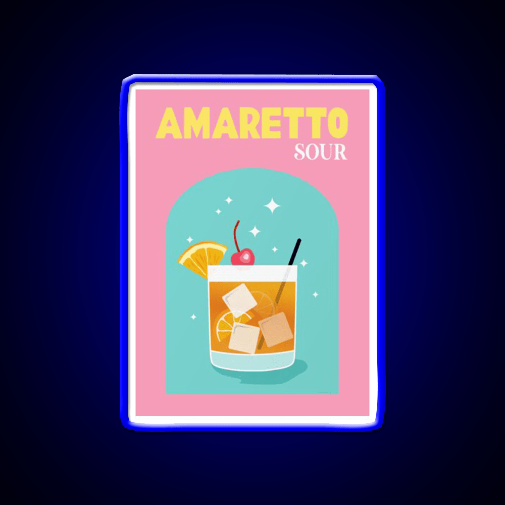 Amaretto Sour Cocktail Bar Decor Led Neon Sign Rgb Color - Shineneon