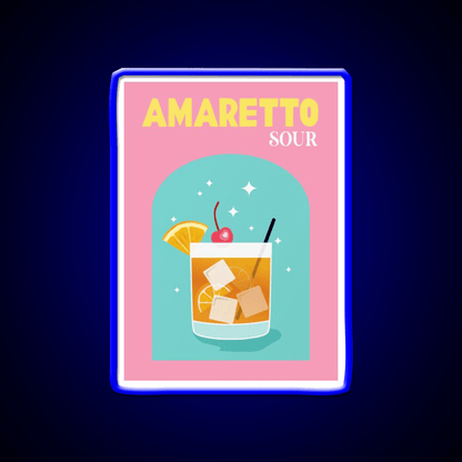 Amaretto Sour Cocktail Bar Decor Led Neon Sign Rgb Color - Shineneon